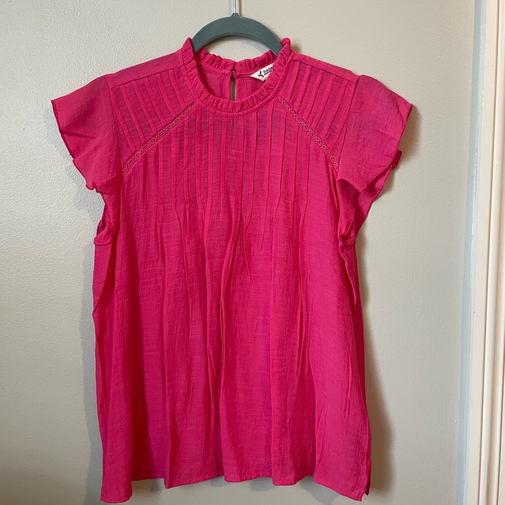 nanette lepore pink blouse